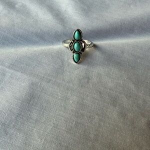 Silver Ring with Turquoise Accents